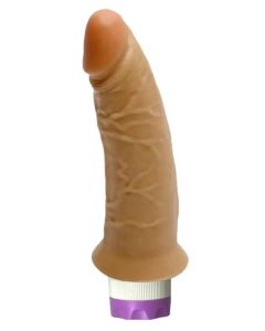 Prótese maciça em silicone 14,5 x 3,5cm com vibro intermo